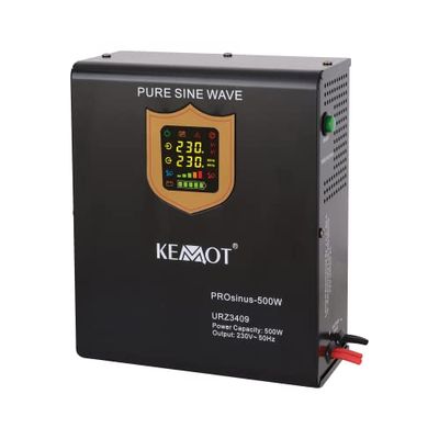 Alimentazione di emergenza KEMOT PROsinus-500 URZ3409 Inverter pura funzione di ricarica 12 V 230 V 800 VA/500 W, nero