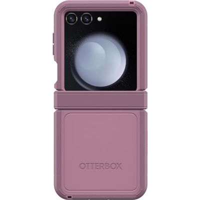 OtterBox Galaxy Z Flip5 Defender Series XT-hoesje - Mulberry Muse (Paars), schermloos, robuust scharnierbescherming, sleutelkoord, PowerShare en draadloos opladen compatibel