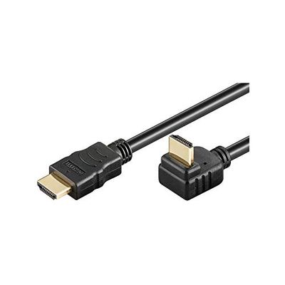 Goobay 31921 HDMI High Speed Kabel 1.4, 270 graden hoek met ethernet, 4K, Full-HD, 3D, HDMI-stekker, HDMI-stekker, 1,5 meter