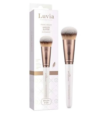 Luvia Professional Makeup Brush, Foundation Make-Up Brush, Angled Buffer Brush, Vegan Cosmetic Brush, 120 // Angled Buffer - Elegance