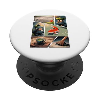 Japanese Comic Art Pez Koi Acuariofilia Acuarista Kois PopSockets PopGrip Adhesivo
