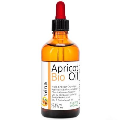 Oïléna Olio di Albicocca BIO Nativo Extravergine 100% Puro Spremuto a Freddo Olio Abbronzante Olio doposole Olio bebe Olio unghie cuticole Viso, Corpo, Capelli 50 ml