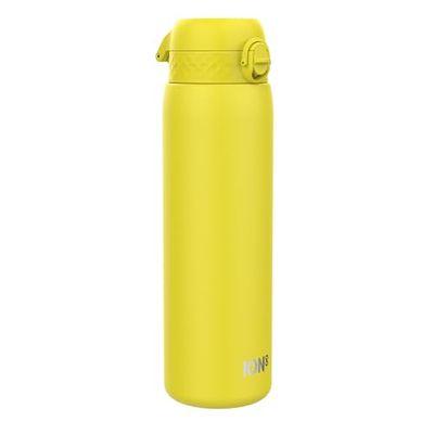 Ion8 Borraccia Termico 1 Litro, Acciaio Inox Isolamento, a Prova di Perdite, Facile da Aprire, Serratura Sicura, Lavabile in Lavastoviglie, Maniglia per il Trasporto, Ideale per Sport e Yoga, Giallo