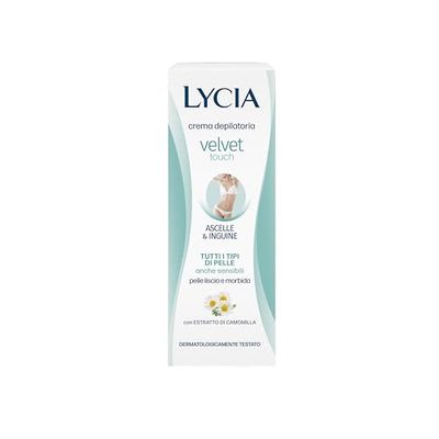 Lycia - Crema Depilatoria Donna Ascelle e Inguine, Velvet Touch, Con proteine della seta, 100ml