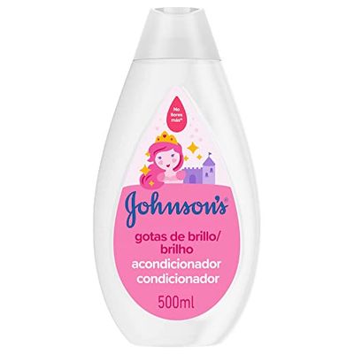 Johnson's Baby Acondicionador Gotas de Brillo para Niños, con Aceite de Argán, Cabello Suave y Sedoso, 500 ml