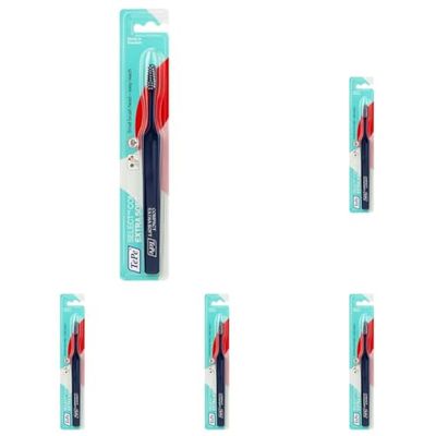 TePe Select Compact X-Soft, Spazzolino da Denti, Color Assortiti, 5 Unità, Setole Extra Morbide e Filamenti Arrotondati