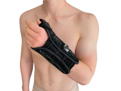 MX Health Orthopaedic Adjustable Wrist Brace - For Rehabilitation and Protection to the Wrist and Thumb Joints - (Medium-Large, Left)