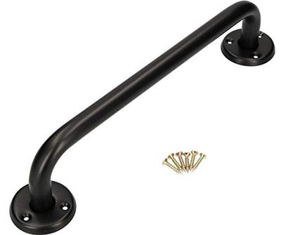 KOTARBAU® Maniglia per vasca da bagno 400 mm nero maniglia per doccia supporto per montaggio a parete supporto per montaggio a parete per anziani bagno aiuto nel bagno