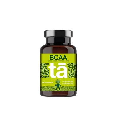 Capsules de BCAA - Acides Aminés Essentiels - Régénération et récupération musculaire - Ratio optimal pour les sports d'endurance de 2:1:1 leucine, isoleucine et valine - 60 Capsules soit 60g