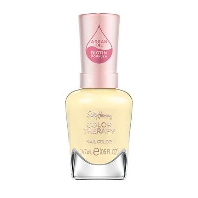 Sally Hansen Colour Therapy Nail Polish, 460 Ray Of Light, Strengthen and Nourish Nails, Infused with Biotin and Argan Oil, 3-in-1 Formula, High-Shine Finish, Salon Quality Results, 14.7ml