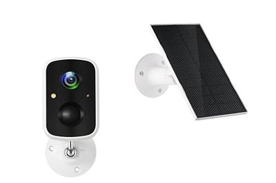 Technaxx TX-244, IP-videocamera per esterni con pannello solare, sensore di rilevamento del movimento a raggi infrarossi, batteria ricaricabile integrata, Wifi, IP65, la visione notturna, FullHD