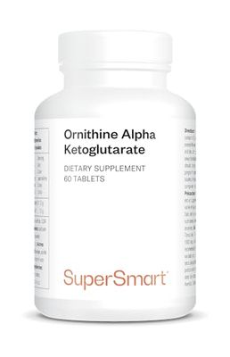 SUPERSMART - Ornithine Alpha Ketoglutarate (OKG) 1000 mg - Amino Acids - May Improve Muscle Mass | Non-GMO & Gluten Free - 60 Tablets