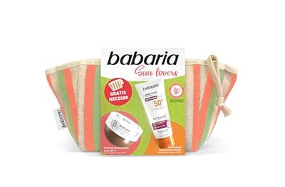 Babaria - Kosmetyczka przeciwsłoneczna z dzikiej róży | Ochrona przeciwsłoneczna do twarzy SPF50+ przeciw plamom i samoopalacz do ciała z kokosem | Nawilżanie, ochrona i naturalna opalenizna