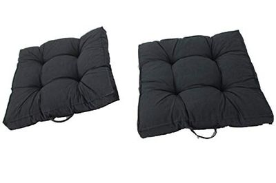 Ambientehome Lot de 2 Coussins de Salon 50 x 50 cm Gris foncé 65% Coton 35% Coton