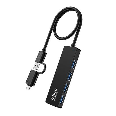 Adattatore hub USB 3.0, 4 porte USB C HUB USB Splitter portatile per MacBook Pro/Air, laptop, PS5/PS4 e altri dispositivi di tipo C