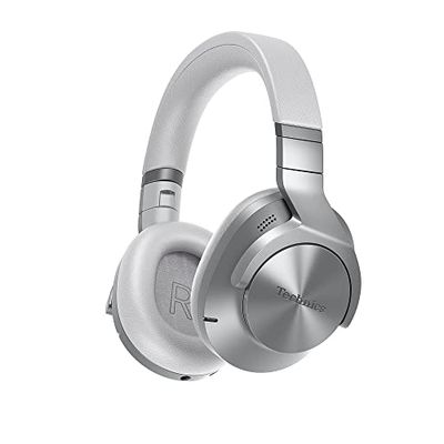 Technics EAH-A800E-S Premium ruisonderdrukking, draadloze bluetooth met spraakassistent en Google Assistant overhead hoofdtelefoon - zilver