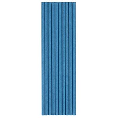 Unique Party 80533 Milieuvriendelijk Blauw Papier Stro-Glitz Blauw & Zilver Verjaardag-Pack van 10