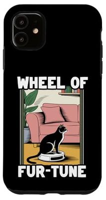 Wheel Of Fur-Tune Robot Vacuum Cleaner Funny Cat Case for iPhone 11