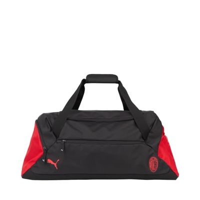 A.C. Milan - Borsa Teambag, Borsa Sportiva per Palestra, Viaggio e Uso Quotidiano, Prodotto Ufficiale, Nero