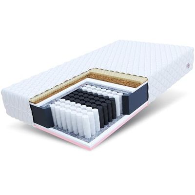 FDM ACTIVEMAX Matelas à Ressorts, Polyester, Blanc, 140 x 200 cm