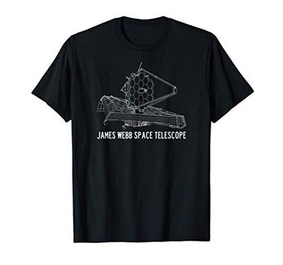 Schema schematico del progetto JWST del telescopio spaziale Maglietta