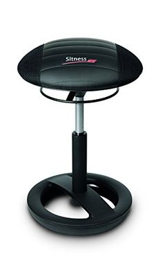 TOPSTAR Taburete SITNESS RS Bob | Asiento Ø 385 mm | Negro/Negro