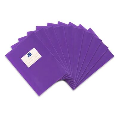 Oxford A5 Raffia Notebook Cover with Label - Purple (Pack of 10)