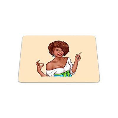 Bonamaison, Pop Art Digital Print Rectangle Mouse Mat, Non-slip Base, Office and Home, Size: 22x18cm