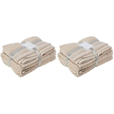 Rapport Home Spa 6-Piece Towel Bale, 100% Cotton-Taupe, Combed, 120 x 70 x 1 cm (Pack of 2)