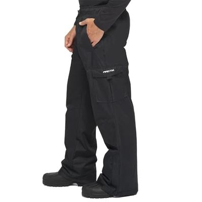 Arctix Sentinel Pull Over Fleece-Lined Cargo Snow Pants, Pantaloni da Neve Uomo, Nero, 2X-Large (44-46W 34L)