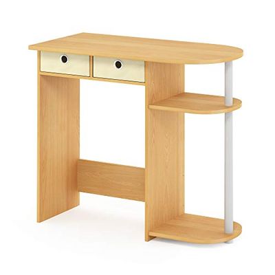 Furinno Go Green Home Laptop Notebook Computertafel/tafel, Beuken/Ivoor/Wit
