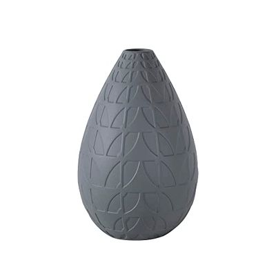 Blessings Decor Vaso in ceramica moderno di lusso per la decorazione della casa (grigio foglia)