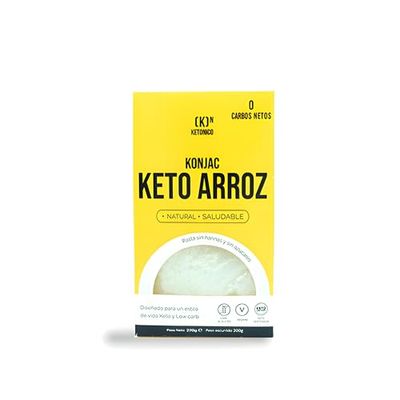 Ketonico Konjac Keto Sin Gluten, Sin Lactosa, Sin Soja, Sin OMG, Certificado Keto 1.2g Carbohidratos por Plato, Arroz,1.0 unidad, 0.29 kilograms