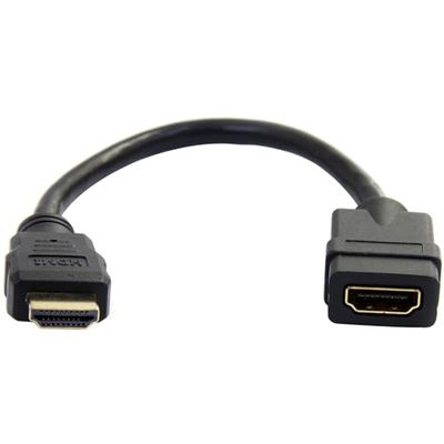StarTech.com Cabo de 15 cm extensor HDMI - Cabo HDMI curto macho a fêmea - cabo de extensão HDMI 4K - extensão HDMI UHD 4K 30Hz macho a fêmea - HDMI 1,4 de alta velocidade, 30 AWG (HDMIEXTAA6IN)