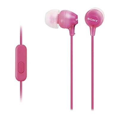 Sony MDREX15APPI - Auriculares in-Ear (com microfone e comando com controlo de volume e reprodução incorporado) cor-de-rosa