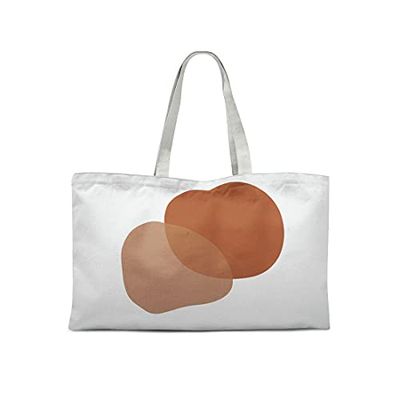 Bonamaison Printed Tote Bag, Reusable Grocery Bag, Shopping Bag, Machine Washable, Foldable, Canvas Cloth Bag with Handles, 47x42 Cm