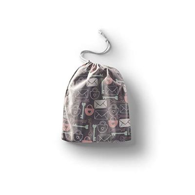 Bonamaison Printed Cotton Produce Bag with Drawstring, Reusable Grocery Bag, Biodegradable Eco-Friendly Bags, Travel Pouch, Sachet Bags, Shopping Bag, Eco Friendly, Foldable, Size: 20x30 Cm