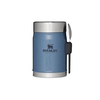 Stanley Classic Legendary Food Jar 0.4L con Cucchiaio-Forchetta - Contenitore Termico per Alimenti Caldi - Thermos Mantiene Caldo o Freddo per 7 Ore - Lavabile in Lavastoviglie - Senza BPA - Lake