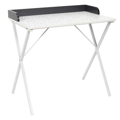The Home Deco Factory Bureau en métal et MDF Terrazzo