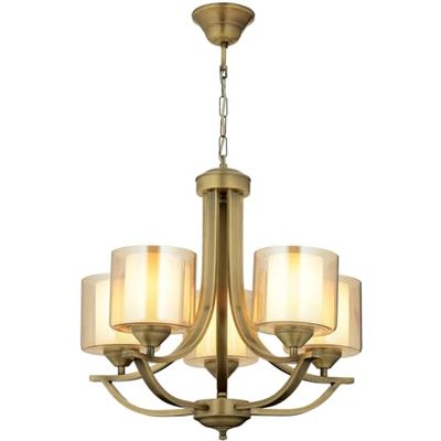 Elegante lampadario vintage, corpo in metallo, altezza 82 cm, diametro 55 cm | 5 x E27 Max 40 W | Modern Glam Design for Stylish Home Décor