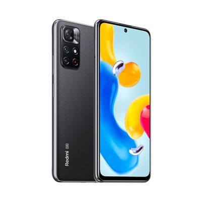 Xiaomi Redmi Note 11S 5G Smartphone, MTK Dimensity 810, 33 W Pro Fast Charging, 50 MP AI drievoudige camera, NFC, 4 + 64, middernachtzwart (versie)
