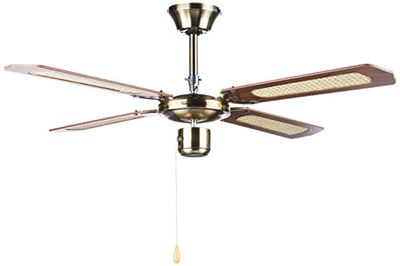 Orbegozo CF 01105 M Ventoinha de teto, potência de 50 W, diâmetro de 105 cm, 4 pás reversíveis e 3 velocidades, madeira