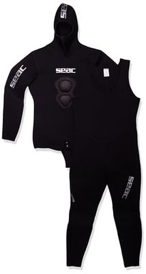 SEAC Royal, 7 mm neoprene wetsuit for freediving, long-john and hooded jacket