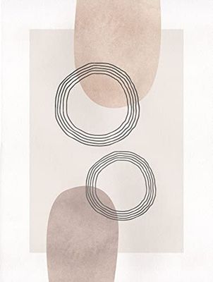Komar Cuadro de pared – Linea Art Circles – Tamaño: 30 x 40 cm – Póster, impresión artística, decoración de salón o dormitorio