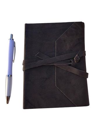 CG - Talento Fiorentino, quaderno, agenda, diario, libro muto rivestito in vera pelle lavata effetto stropicciato vintage, fatto a mano a Firenze, Made in Italy (Grigio)