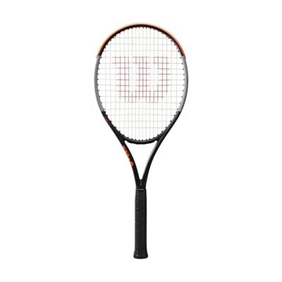 Wilson Racchetta da Tennis Burn 100 ULS V4.0, per Giocatori Amatoriali Ambiziosi, Nero/Grigio/Arancione, WR045010U0