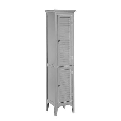 Elegant Home Fashions 160 cm H Glancy Linne Handduk med slutardörrar ELG-640, Grå, En Storlek