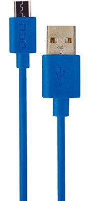 DCU Tecnologic | Cable Cargador | Cable Micro USB a USB 2.0 | Cargador Micro USB a Micro USB | Compatible con Smartphone y Tablets | Longitud: 2M | Azul