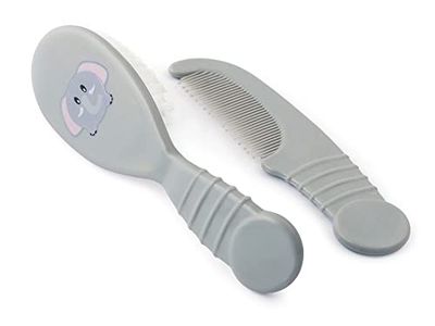 Lulabi Verpakking met borstel en kam olifant, polypropyleen, 2 stuks, standaard, medium, 80 stuks