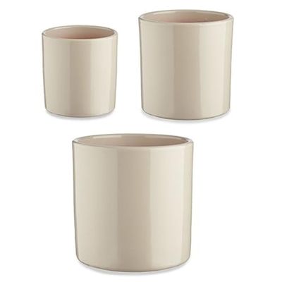 Ibergarden Blomkrukor Set Ø 14 cm Ø 22 cm Ø 17 cm Cylinder 3 stycken Grå